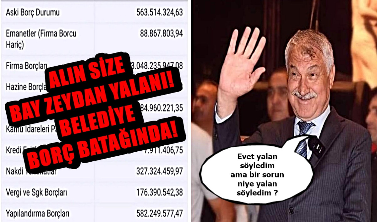 BAY ZEYDAN'IN bir balonu daha patladı! Belediyeyi BORÇ BATAĞINA SOKMUŞ! İşte rakamlar... 